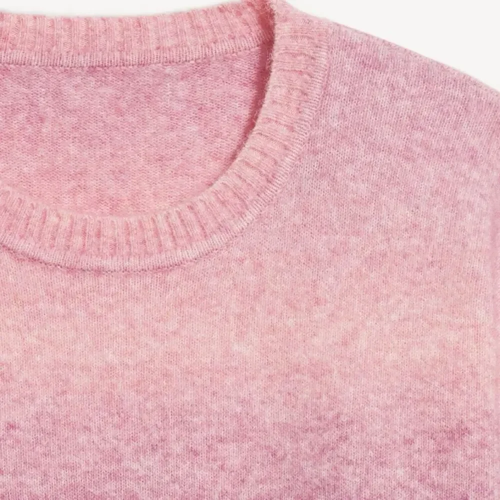 NEW Old Navy Wool Blend Cozy Crew-Neck Pink Ombré Sweater Women's XL $45